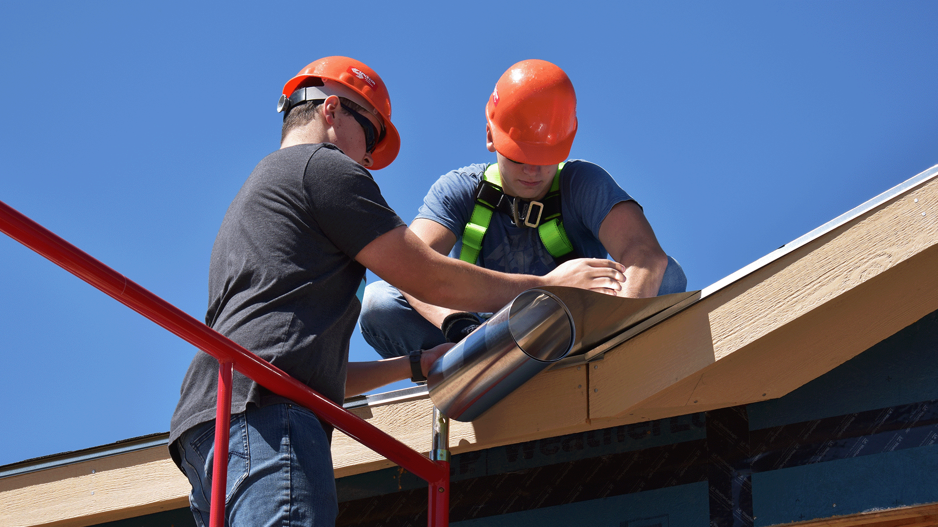 Students on roof